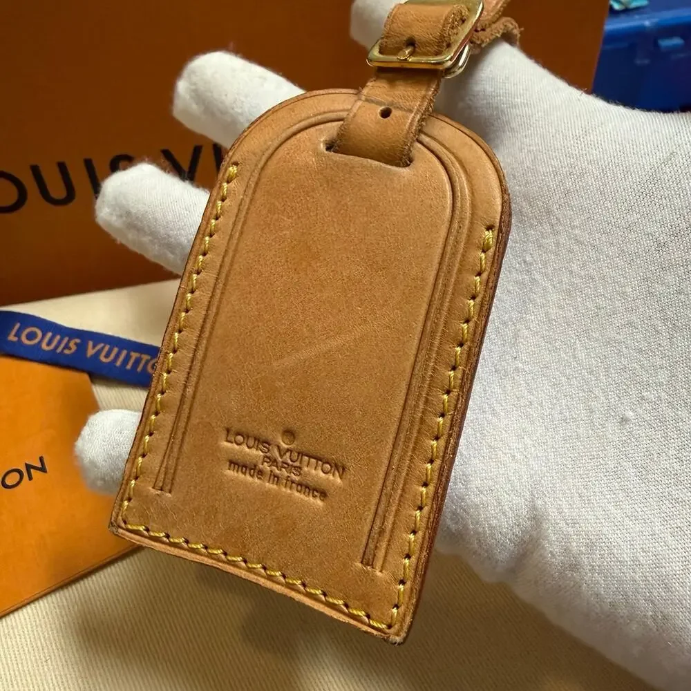 Louis Vuitton Vachetta Leather Luggage Tag and Poignet Authentic NO BOX